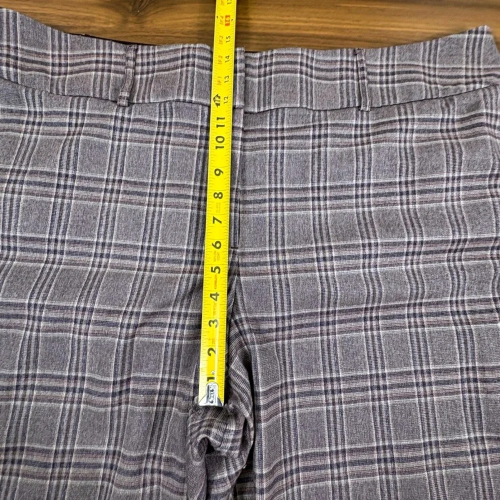 Lane Bryant Purple‎ Plaid Straight Leg Dress Pants Womens Plus Size 26 Career